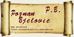 Poznan Bjelović vizit kartica